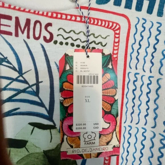 Farm Rio fun dress. Beautiful colors. New - Picture 3 of 7